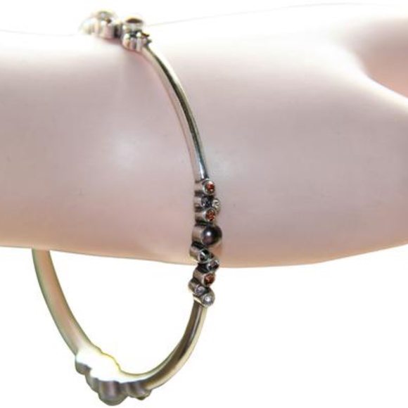 Brighton Silver Palace Crystal Station Bangle - Picture 6 of 6